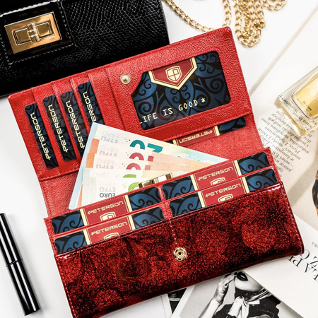 Portfel damski skóra naturalna skórzany Peterson