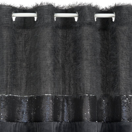 ZASŁONA GOTOWA JASMIN 140 X 250 CM CZARNY