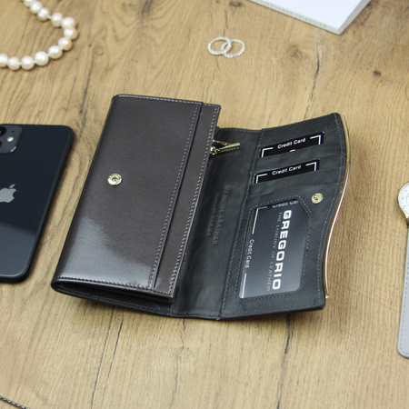 Portfel damski skórzany skóra naturalna Gregorio 