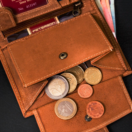 Portfel męski skórzany skóra naturalna  Peterson