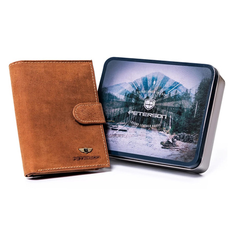 Portfel męski skórzany skóra naturalna  Peterson