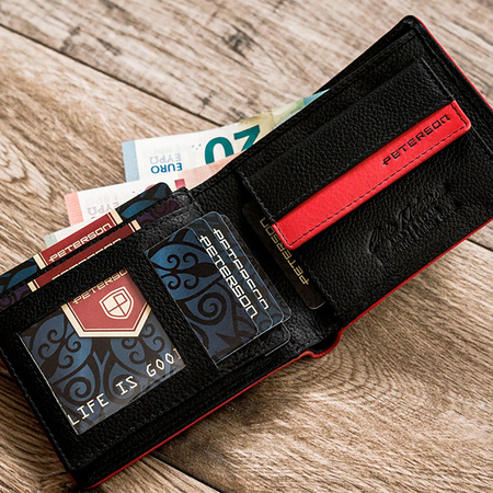 Portfel męski skórzany skóra naturalna  Peterson