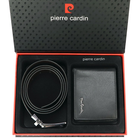 Zestaw na prezent dla mężczyzny portfel i pasek męski skórzany Pierre Cardin
