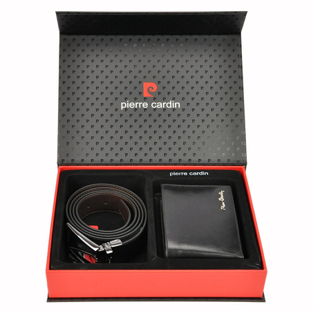 Zestaw na prezent dla mężczyzny portfel i pasek męski skórzany Pierre Cardin
