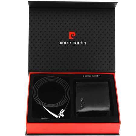 Zestaw na prezent dla mężczyzny portfel i pasek męski skórzany Pierre Cardin