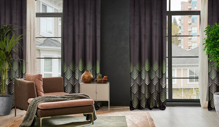 ZASŁONA GOTOWA ANGELINA 140 X 250 CM CZARNY