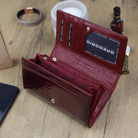 Portfel damski skórzany skóra naturalna Gregorio 