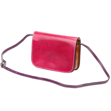 Florence torebka listonoszka skóra naturalna różowy