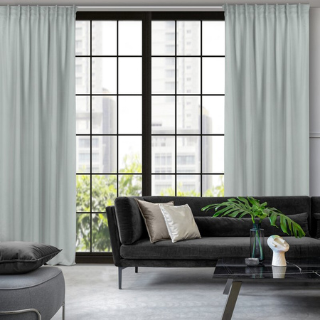 ZASŁONA GOTOWA MILAN NA TAŚMIE 140 X 300 CM SREBRNY