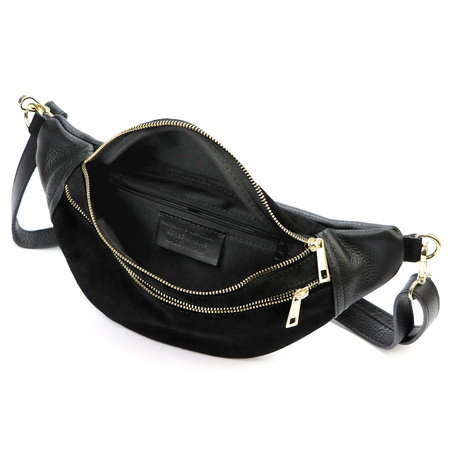 Torebka torebki skórzana saszetka nerka skóra naturalna Luka damska