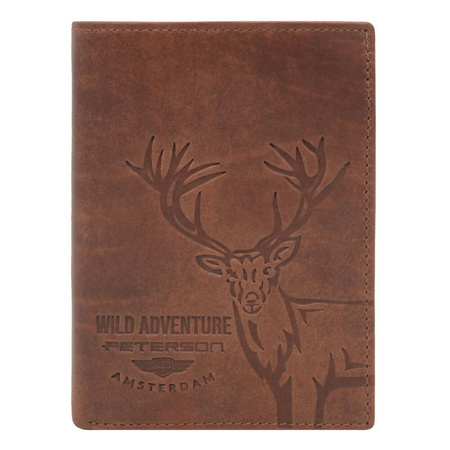 Portfel męski skórzany skóra naturalna Peterson