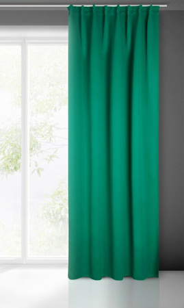 ZASŁONA GOTOWA MILAN NA TAŚMIE 140 X 300 CM CIEMNOZIELONY