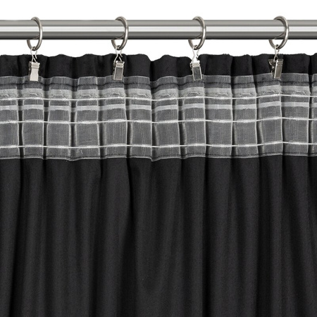 ZASŁONA GOTOWA MARION 2 NA TAŚMIE 140 X 270 CM CZARNY