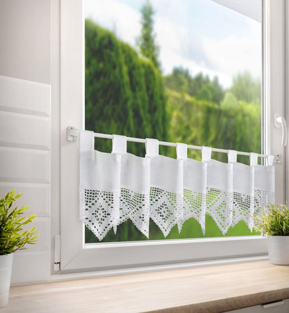 FIRANA GOTOWA ISAAC NA SZELKACH 150 X 30 CM BIAŁY