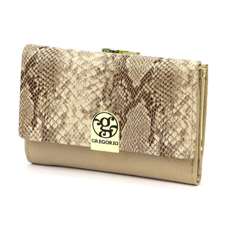 Portfel damski skórzany skóra naturalna Gregorio