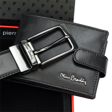 Zestaw na prezent dla mężczyzny portfel i pasek męski skórzany Pierre Cardin
