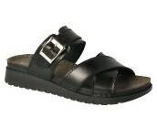 Inblu klapki skórzane damskie czarne