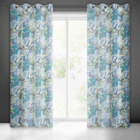 ZASŁONA GOTOWA LENA 140 X 250 CM TURKUSOWY