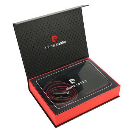 Zestaw na prezent dla mężczyzny portfel i pasek męski skórzany Pierre Cardin