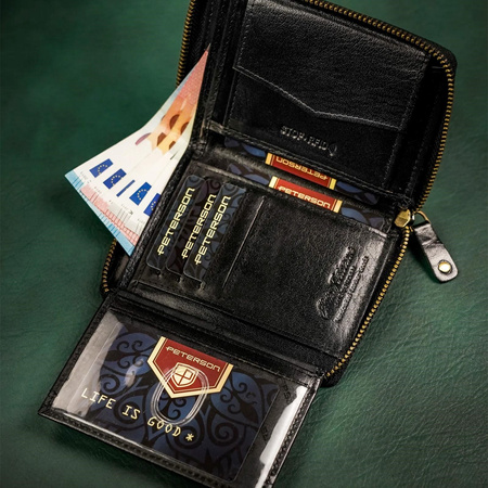 Portfel męski skórzany skóra naturalna  Peterson