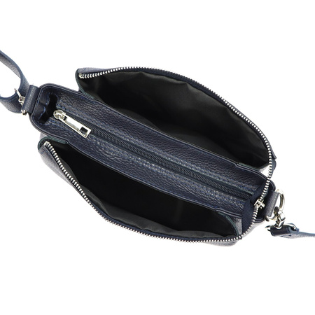 MiaMore torebka listonoszka skóra naturalna niebieski