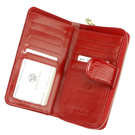 Portfel damski skóra naturalna skórzany Gregorio