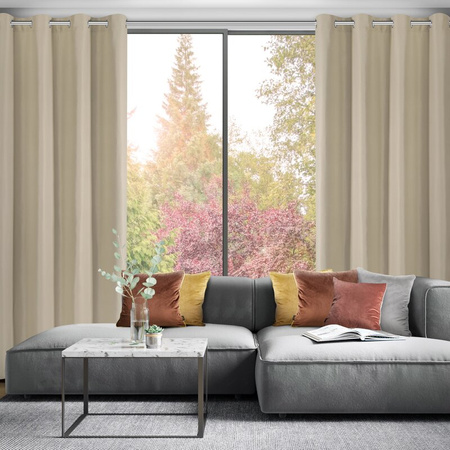 ZASŁONA GOTOWA ADARI 140 X 250 CM CIEMNOBEŻOWY