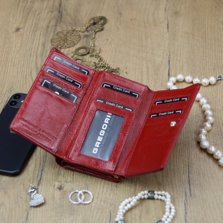 Portfel damski skórzany skóra naturalna Gregorio 