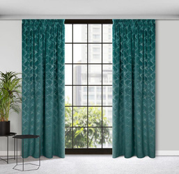 ZASŁONA GOTOWA ADRIA NA TAŚMIE 140 X 270 CM TURKUSOWY