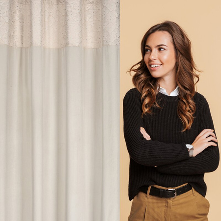 ZASŁONA GOTOWA D91 AGNES 140 X 250 CM KREMOWY