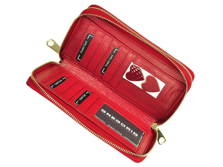 Portfel damski skórzany skóra naturalna Gregorio 