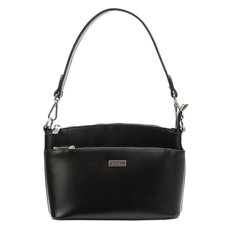 MiaMore torebka listonoszka skóra naturalna czarny