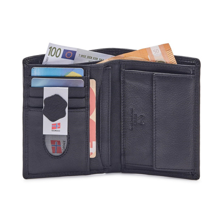 Portfel męski skórzany skóra naturalna Nordee