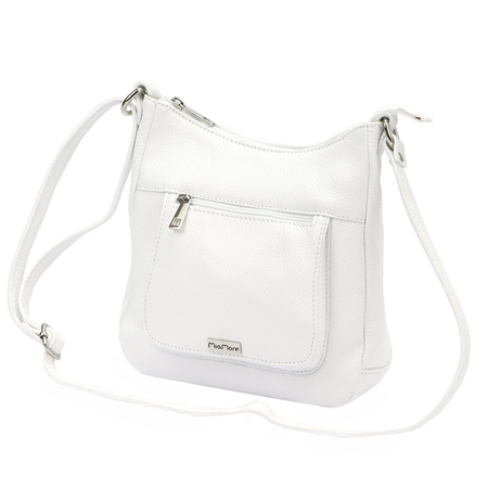 MiaMore torebka listonoszka skóra naturalna biały