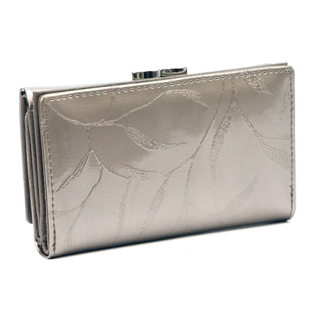 Pierre Cardin portfel skóra naturalna szary 02 LEAF 108 - kobieta