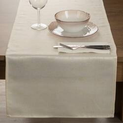 OBRUS SPARKLE 40 X 140 CM KREMOWY