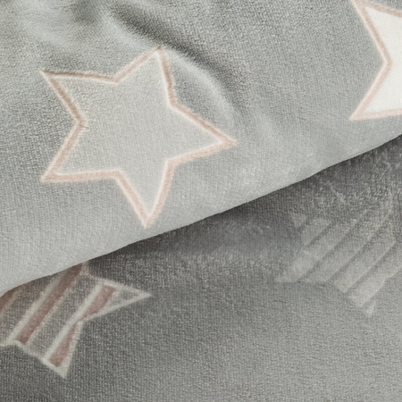 KOMPLET POŚCIELI FLANO 4 220 X 200 CM SREBRNY