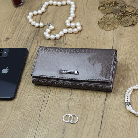 Portfel damski skórzany skóra naturalna Gregorio 