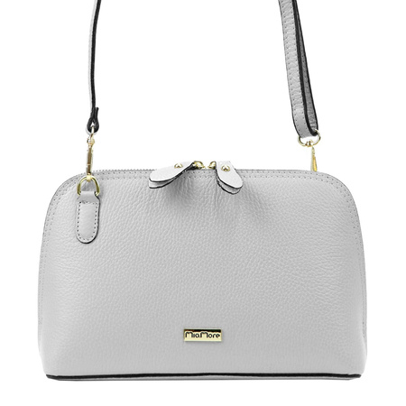 MiaMore torebka listonoszka skóra naturalna szary