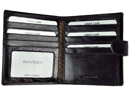 Portfel męski skórzany skóra naturalna Rovicky