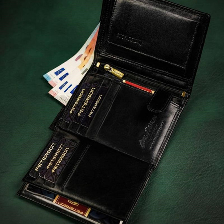 Portfel męski skórzany skóra naturalna Peterson