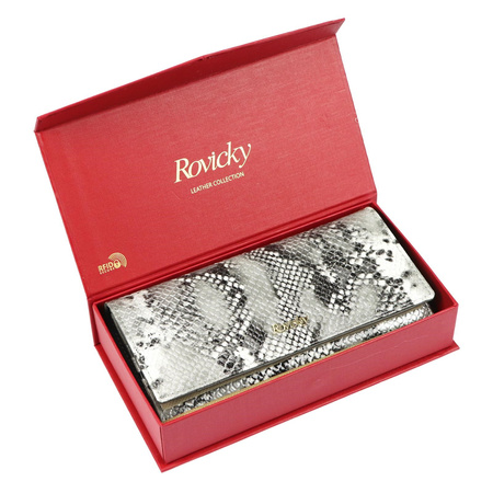 Portfel damski skórzany skóra naturalna Rovicky