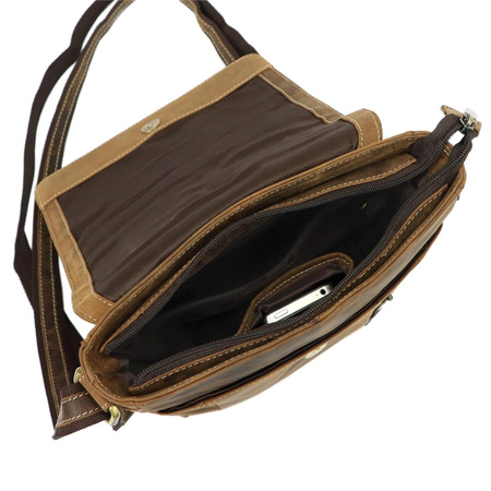 Torba saszetka na ramię męska skórzana skóra naturalna Nordee 