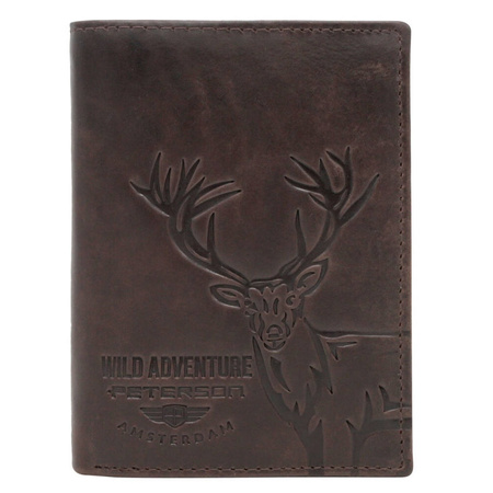 Portfel męski skórzany skóra naturalna Peterson