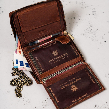 Portfel męski skórzany skóra naturalna  Peterson