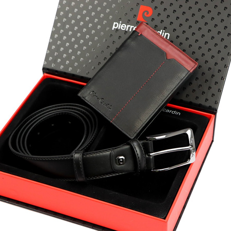 Zestaw na prezent dla mężczyzny portfel i pasek męski skórzany Pierre Cardin