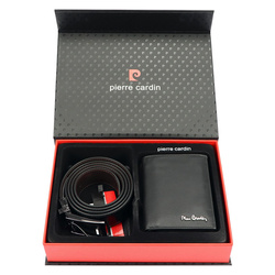 Zestaw na prezent dla mężczyzny portfel i pasek męski skórzany Pierre Cardin