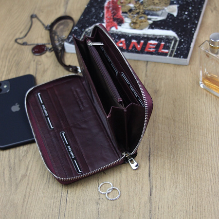 Portfel damski skórzany skóra naturalna Gregorio 