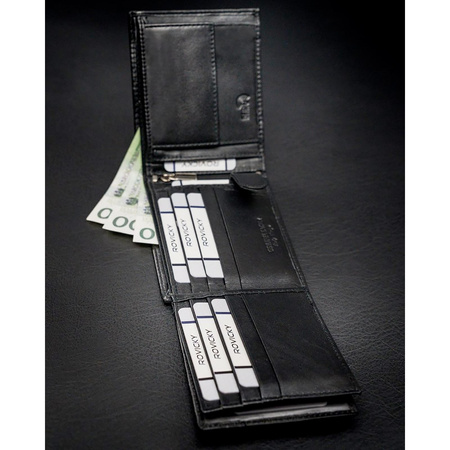 Portfel męski skórzany skóra naturalna Rovicky 