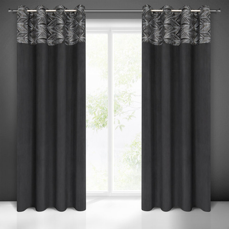 ZASŁONA GOTOWA ARIANA 140 X 250 CM CZARNY